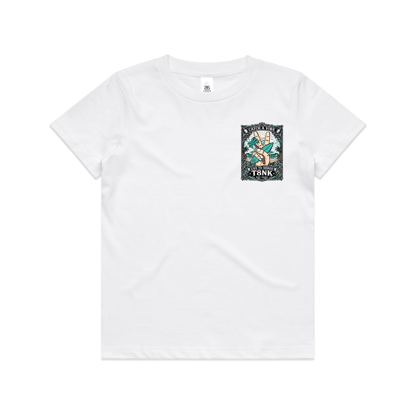 T8NK Catch A Vibe Surf Tee | Vintage Beach & Surf Graphic T-Shirt