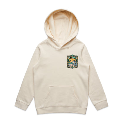 T8NK Beach Bike Skull Toaster Hood | Retro Surf Beach Graphic Hoodie
