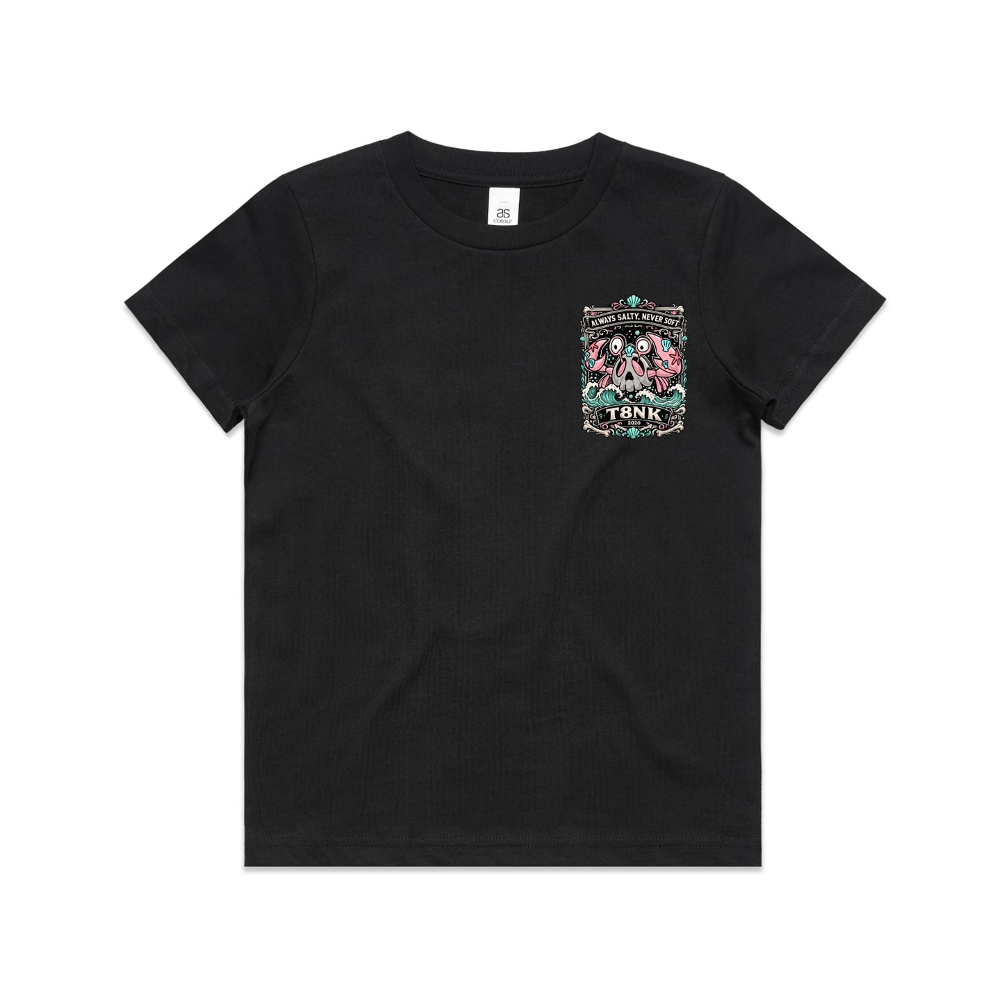 T8NK Always Salty Never Soft Crab Skull Tee | Coastal Graphic T-Shirt