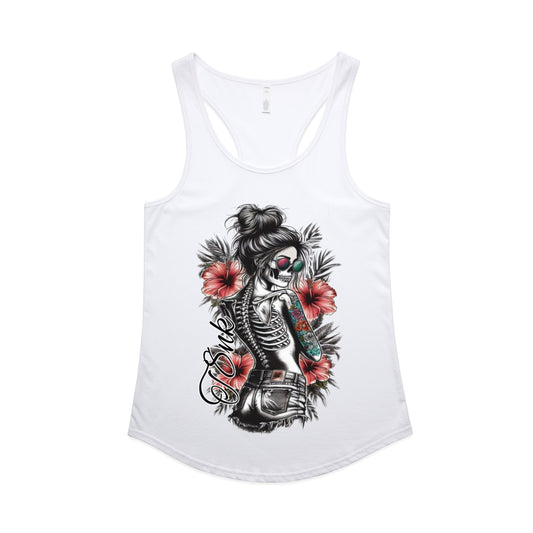 STUNNING RIBCAGE GIRL RACERBACK