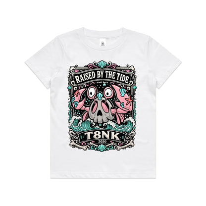 T8NK Raised By The Tide Crab Skull Tee | Coastal Graphic T-Shirt