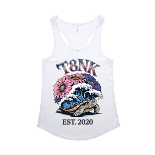 WHITE WASH WAVES RACERBACK