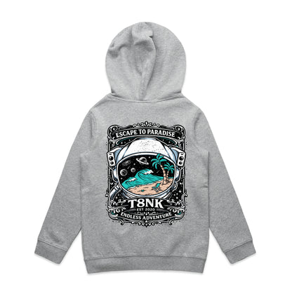 T8NK Endless Adventure Astronaut Surf Hood | Retro Space Beach Graphic Hoodie