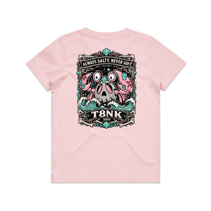 T8NK Always Salty Never Soft Crab Skull Tee | Coastal Graphic T-Shirt