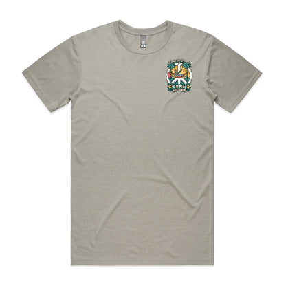 T8NK Livin’ The Dream Tee | Tropical Skeleton Beach Graphic T-Shirt
