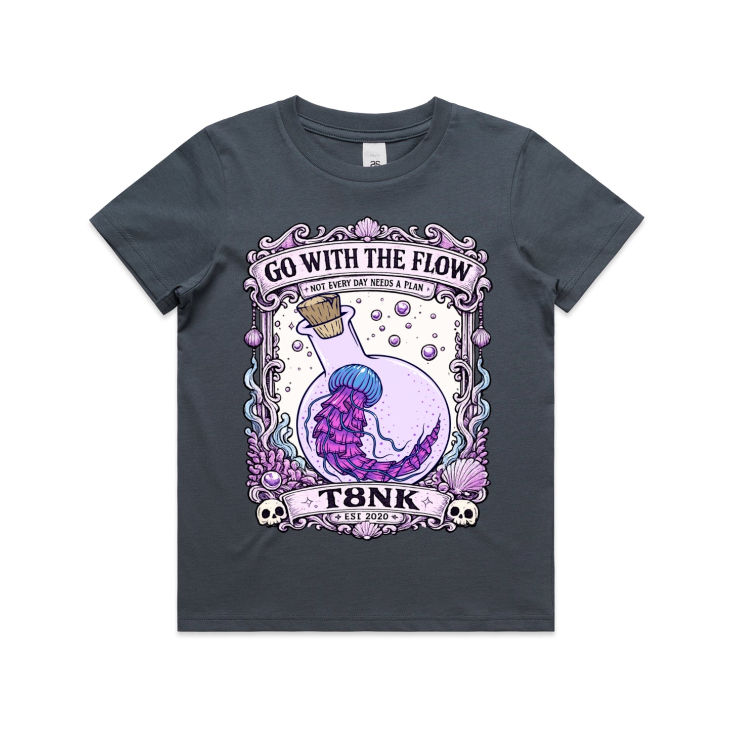 T8NK Go With The Flow Jellyfish Tee | Coastal Ocean Graphic T-Shirt