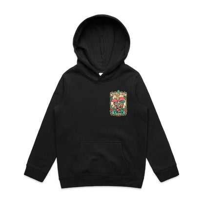 T8NK Beach Bike Skull Surf Skull Hood | Tropical Beach Graphic Hoodie