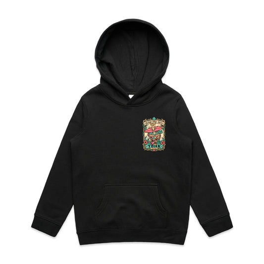 T8NK Beach Bike Skull Surf Skull Hood | Tropical Beach Graphic Hoodie