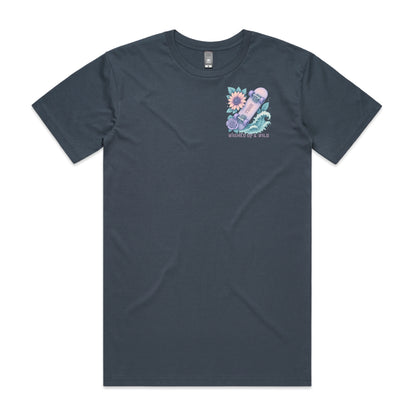 Washed Up & Wild – Vintage Skateboard Floral Tee