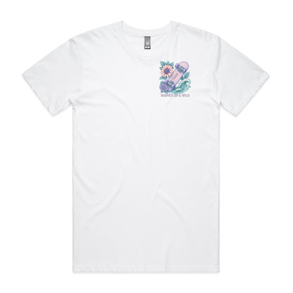 Washed Up & Wild – Vintage Skateboard Floral Tee