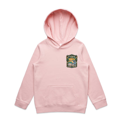 T8NK Beach Bike Skull Toaster Hood | Retro Surf Beach Graphic Hoodie