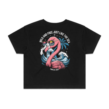 WILD & FREE FLAMINGO CROP