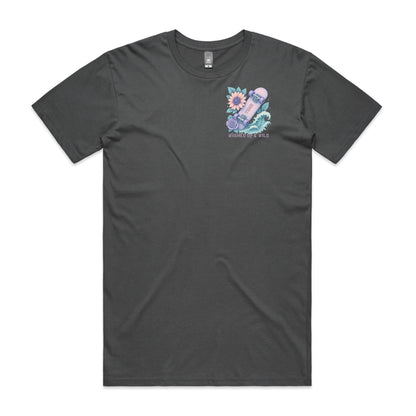 Washed Up & Wild – Vintage Skateboard Floral Tee