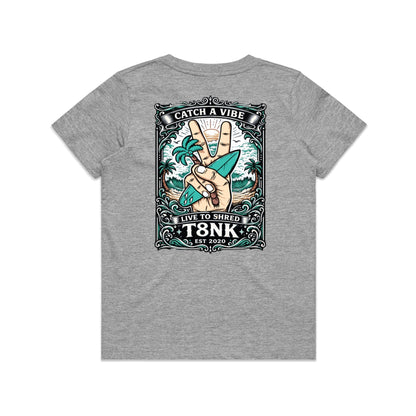 T8NK Catch A Vibe Surf Tee | Vintage Beach & Surf Graphic T-Shirt