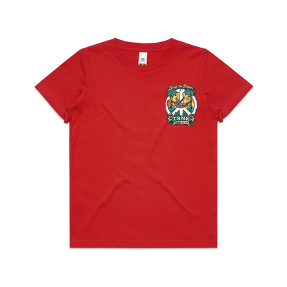 T8NK Livin’ The Dream Tee | Tropical Skeleton Beach Graphic T-Shirt